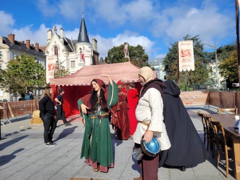Tente médiévale pour la promotion du film 